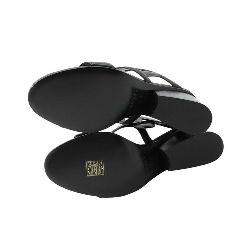 エルメス サンダル リパリ70 レザー レディースサイズ38 1/2 HERMES 黒