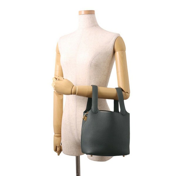 エルメス ハンドバッグ ピコタンロックPM ヴェールマングローブ/ゴールド金具 トリヨンクレマンス K刻印