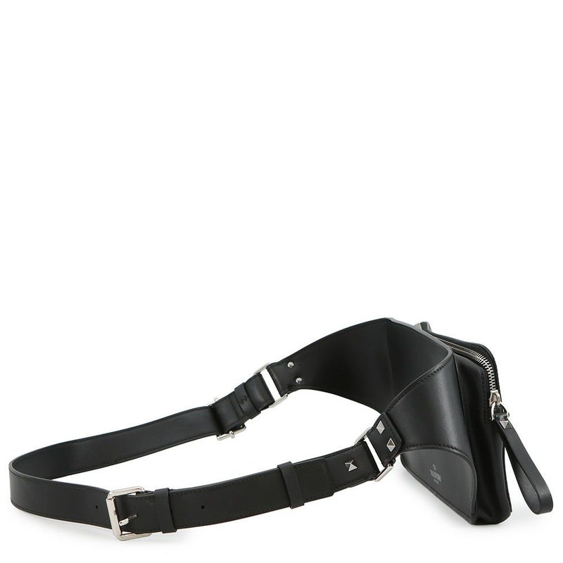 ヴァレンティノ・ガラヴァーニ ボディバッグ VLTNロゴ VY2B0A10WJW VALENTINO ベルトバッグ 黒