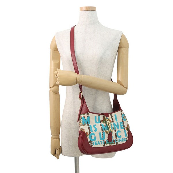 グッチ ショルダーバッグ ジャッキー 1961 スモール MUSIC IS MINE キャンバス/レザー 636706 GUCCI ハンドバッグ