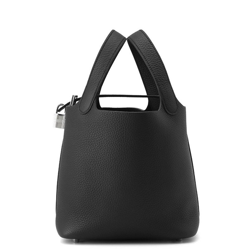エルメス ハンドバッグ ピコタンロックPM ブラック/シルバー金具 トリヨンクレマンス K刻印 黒