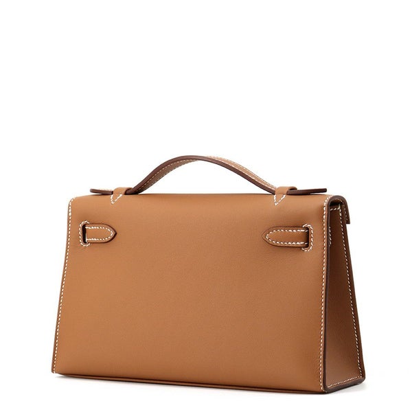 エルメス ハンドバッグ ポシェットケリー ゴールド/ゴールド金具 スイフト K刻印