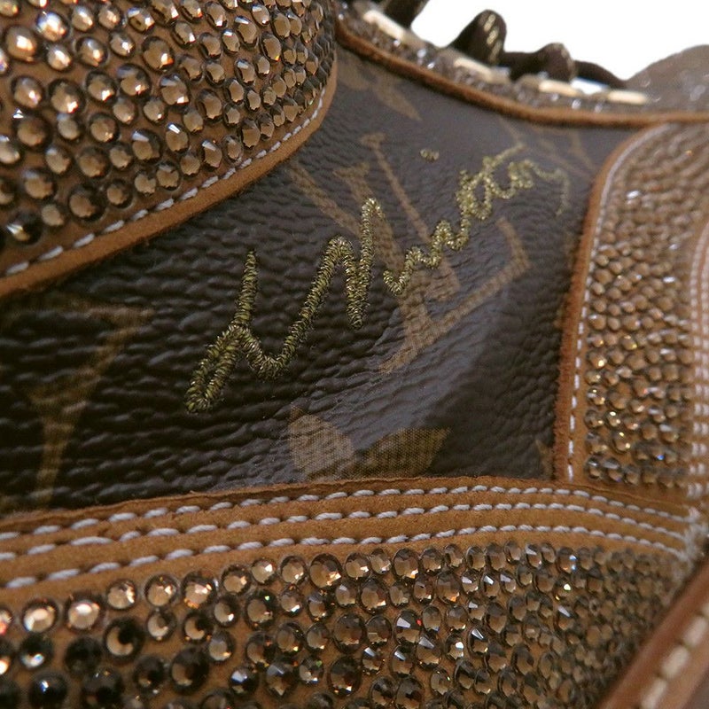 ルイヴィトン ブーツ モノグラム オーベルカンフライン アンクルブーツ レザー/ラインストーン メンズサイズ10 LOUIS VUITTON 靴