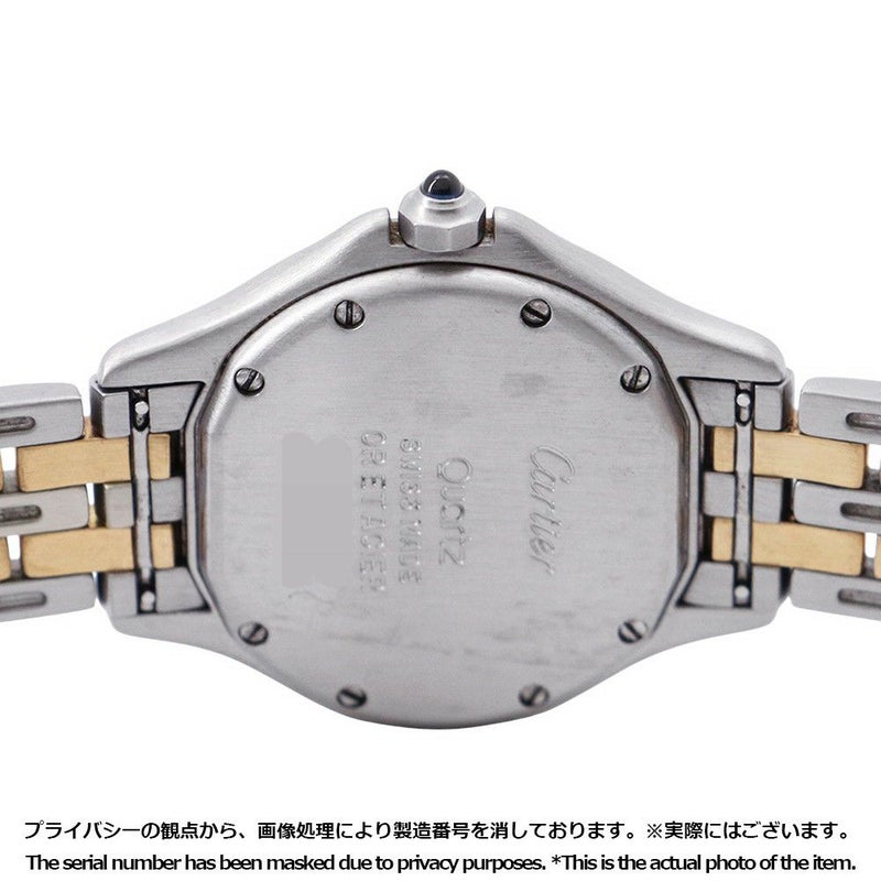 カルティエ パンテール クーガー 2ロウ SM W35005B6 SS/K18イエローゴールド Cartier 腕時計 ウォッチ シルバー文字盤