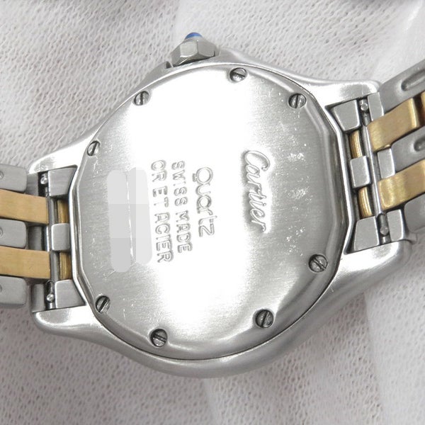 カルティエ パンテール クーガー 2ロウ SM W35005B6 SS/K18イエローゴールド Cartier 腕時計 ウォッチ シルバー文字盤