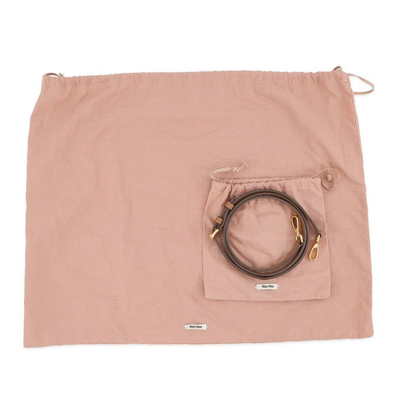 ミュウミュウ ハンドバッグ クロシェ ファブリック トート ラフィア 5BA283 MIUMIU 2way