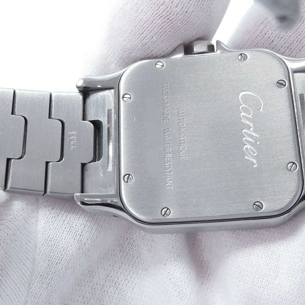 カルティエ Cartier 腕時計 サントスガルベ XL W20099C4 スクエア ホワイト文字盤 ローマンインデックス デイト K18YG SS 自動巻き 【箱・保付き】 【中古】 Cartier - カルティエ Cartier 腕時計 サントスガルベ XL W20099C4