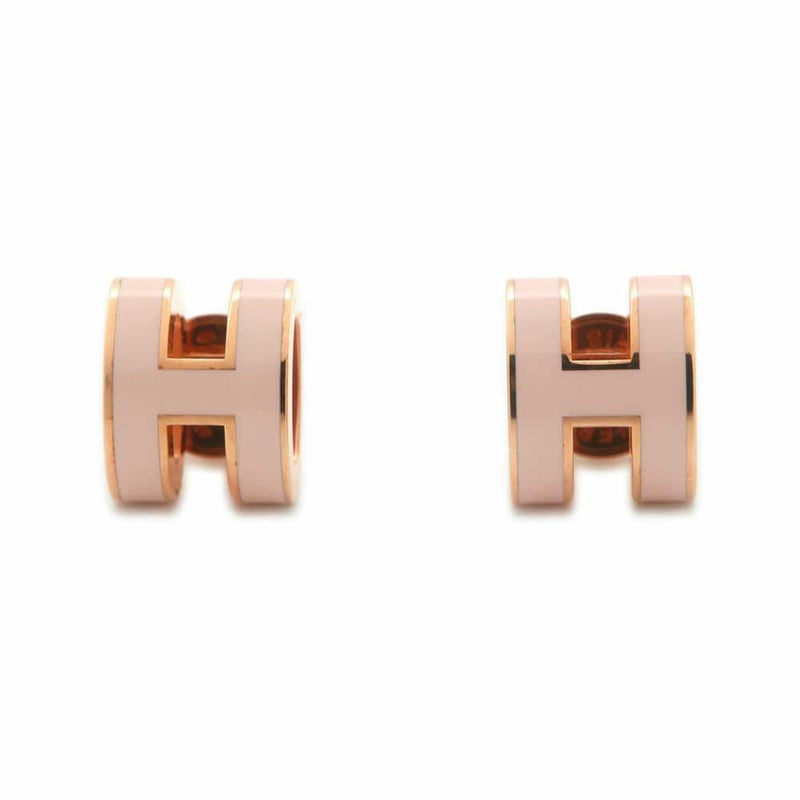 エルメス ピアス ポップアッシュ ローズドラジェ/ピンクゴールド金具 Hモチーフ HERMES Pop H ポップH
