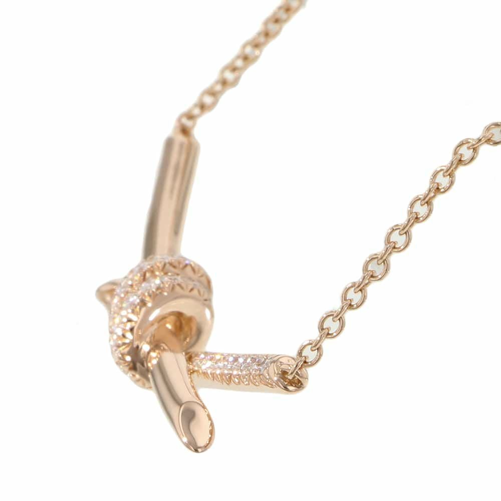 ティファニー ネックレス ノット ペンダント ダイヤモンド 計0.25ct