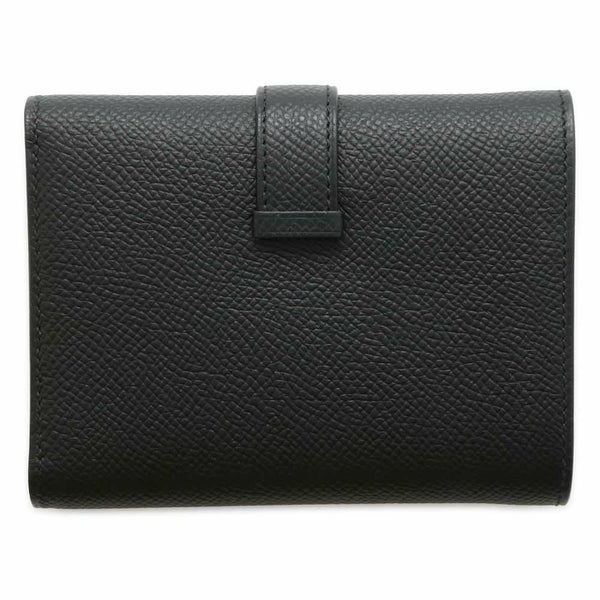 エルメス 三つ折り財布 ベアン コンビネ ブラック/ゴールド金具 エプソン W刻印 HERMES 財布 黒