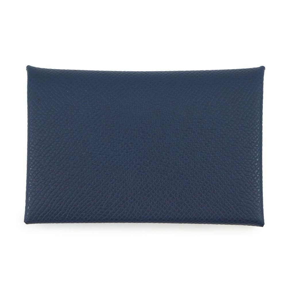 エルメス カードケース カルヴィ ブルーネイビー/シルバー金具