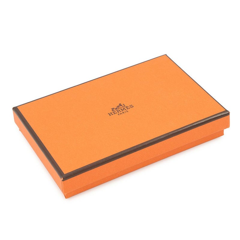 エルメス カードケース カルヴィ ブルーネイビー/シルバー金具 エプソン K刻印 HERMES 名刺入れ