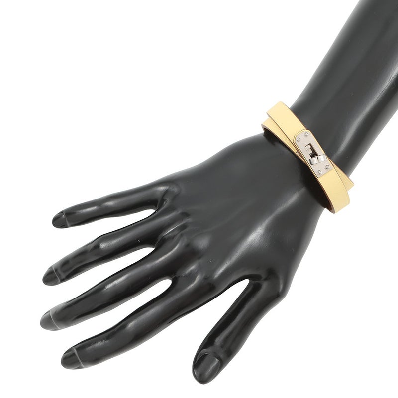 エルメス ブレスレット ケリー ドゥブルトゥール ジョーヌプッサン/シルバー金具 スイフト サイズT2 HERMES アクセサリー