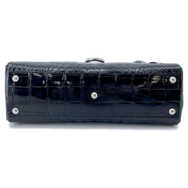 サルヴァトーレ・フェラガモ ハンドバッグ ガンチーニ クロコダイル 214868 Ferragamo 黒