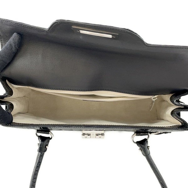 サルヴァトーレ・フェラガモ ハンドバッグ ガンチーニ クロコダイル 214868 Ferragamo 黒