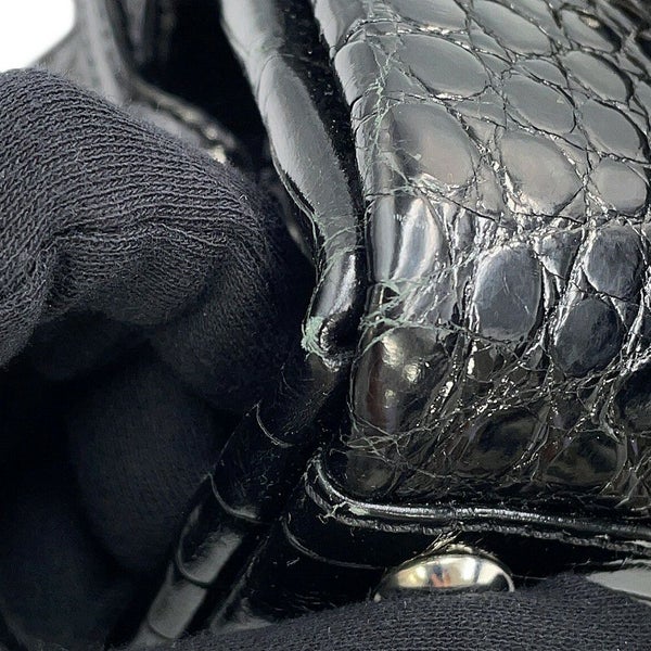 サルヴァトーレ・フェラガモ ハンドバッグ ガンチーニ クロコダイル 214868 Ferragamo 黒