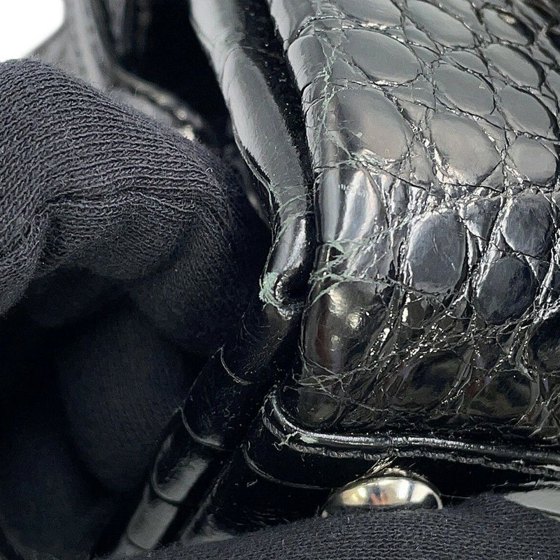 サルヴァトーレ・フェラガモ ハンドバッグ ガンチーニ クロコダイル 214868 Ferragamo 黒