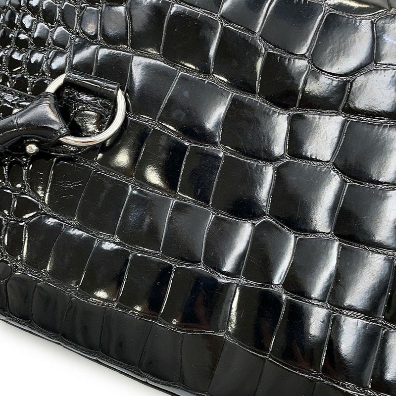 サルヴァトーレ・フェラガモ ハンドバッグ ガンチーニ クロコダイル 214868 Ferragamo 黒