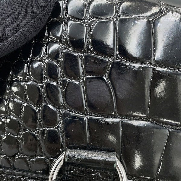 サルヴァトーレ・フェラガモ ハンドバッグ ガンチーニ クロコダイル 214868 Ferragamo 黒