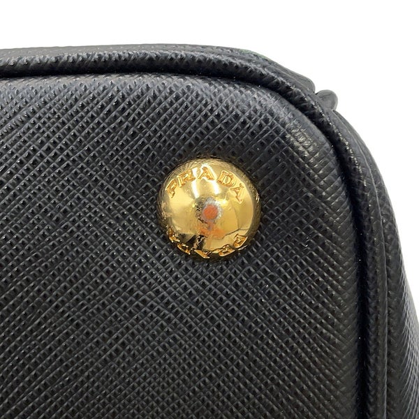 プラダ ハンドバッグ サフィアーノ ガレリア クロコダイル 1BA863 PRADA 2way 黒