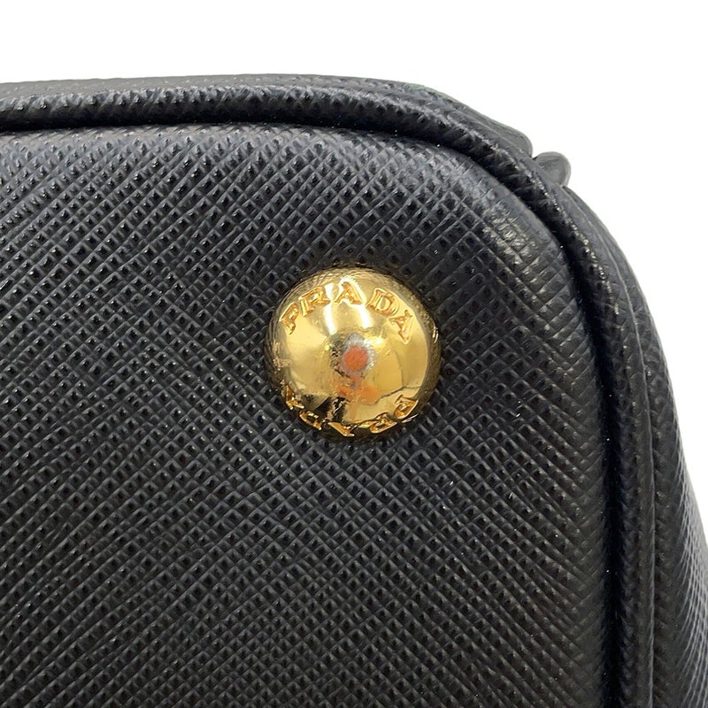 プラダ ハンドバッグ サフィアーノ ガレリア クロコダイル 1BA863 PRADA 2way 黒