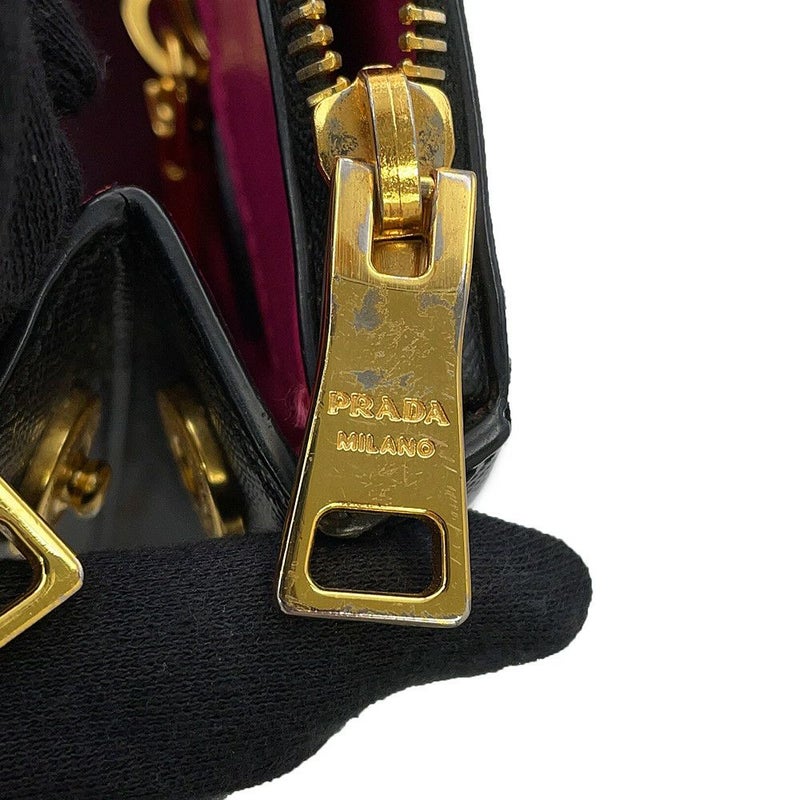 プラダ ハンドバッグ サフィアーノ ガレリア クロコダイル 1BA863 PRADA 2way 黒