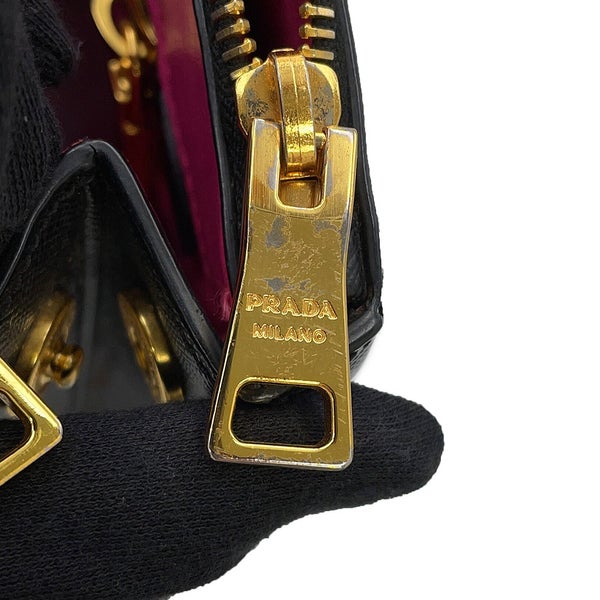 プラダ ハンドバッグ サフィアーノ ガレリア クロコダイル 1BA863 PRADA 2way 黒
