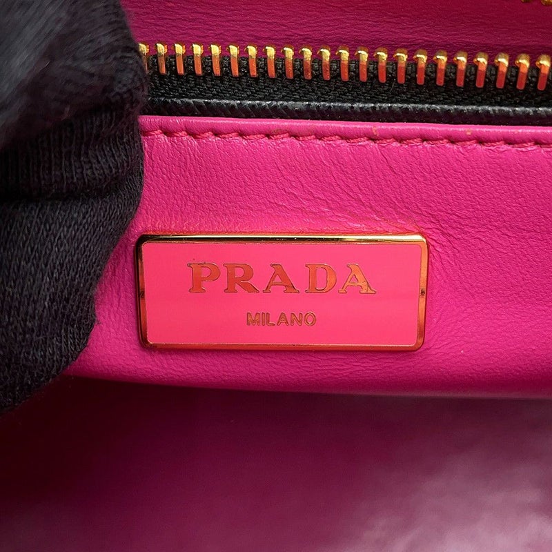 プラダ ハンドバッグ サフィアーノ ガレリア クロコダイル 1BA863 PRADA 2way 黒