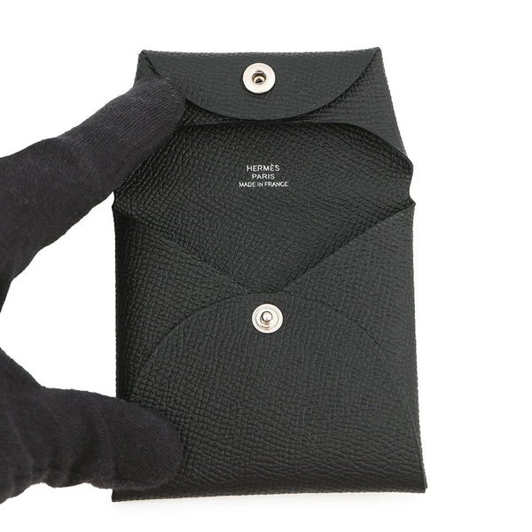 エルメス コインケース バスティア ブラック エプソン W刻印 HERMES 財布 黒