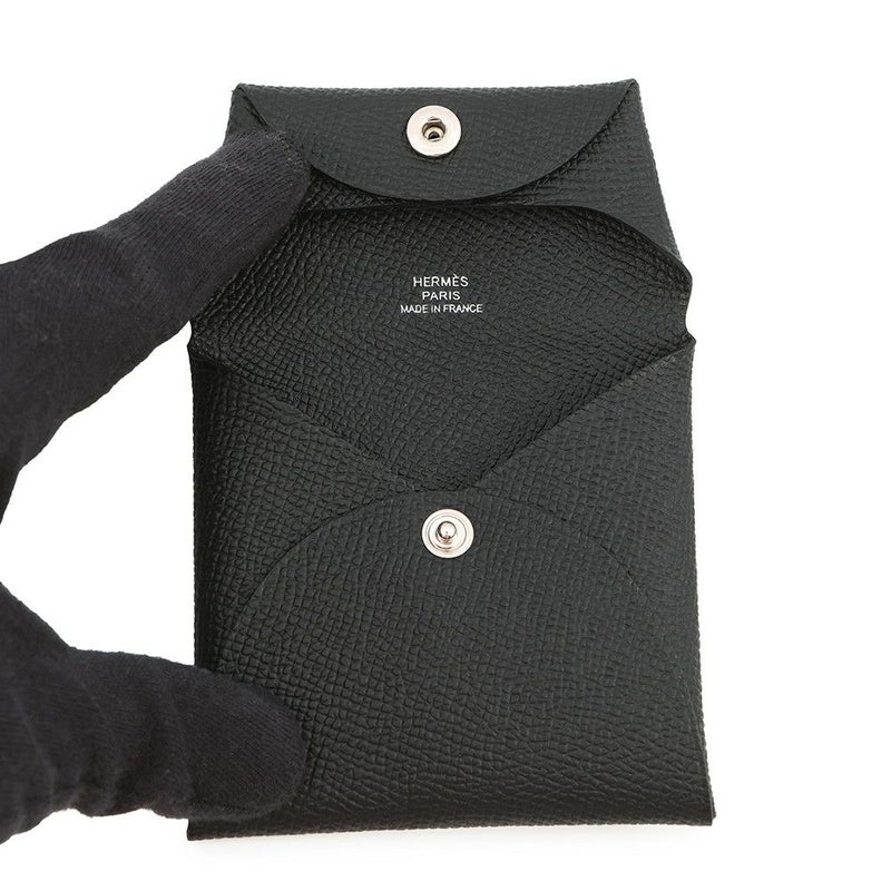 エルメス コインケース バスティア ブラック エプソン W刻印 HERMES 財布 黒