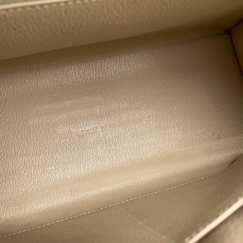 エルメス ハンドバッグ ケリー28 外縫い パーシュマン/シルバー金具 オーストリッチ T刻印 2wayショルダー