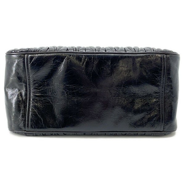 ミュウミュウ ハンドバッグ マテラッセ レザー 5BB072 MIUMIU 2way 黒 アウトレット品