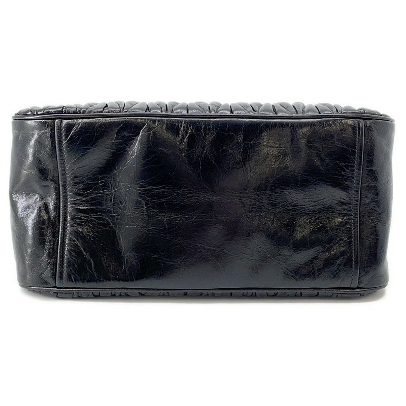 ミュウミュウ ハンドバッグ マテラッセ レザー 5BB072 MIUMIU 2way 黒 アウトレット品