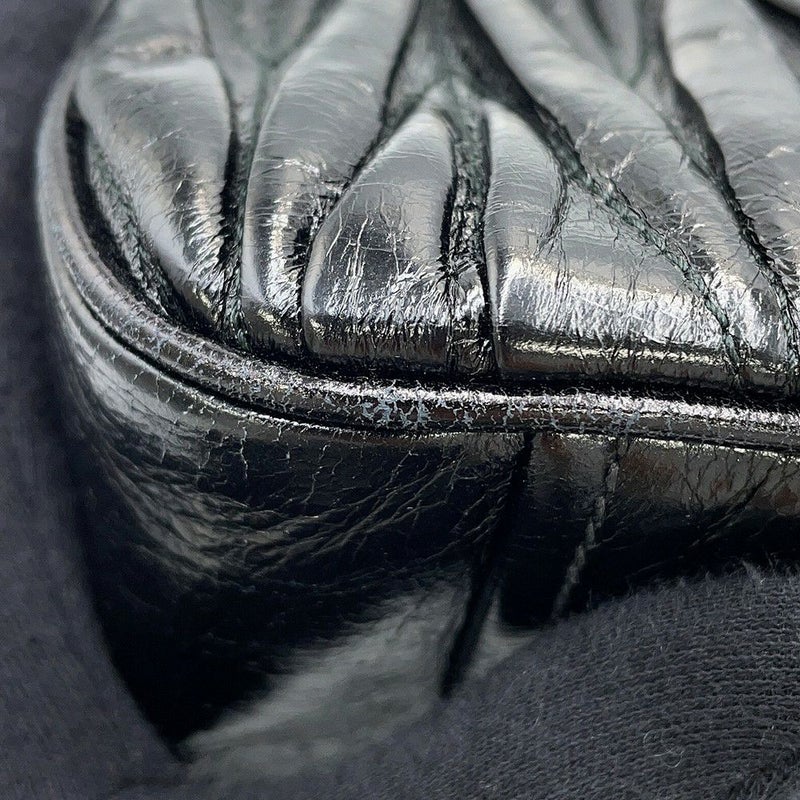 ミュウミュウ ハンドバッグ マテラッセ レザー 5BB072 MIUMIU 2way 黒 アウトレット品