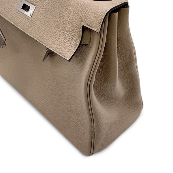 エルメス ハンドバッグ ケリー28 内縫い トゥルティエールグレー/シルバー金具 トゴ C刻印 2wayショルダー