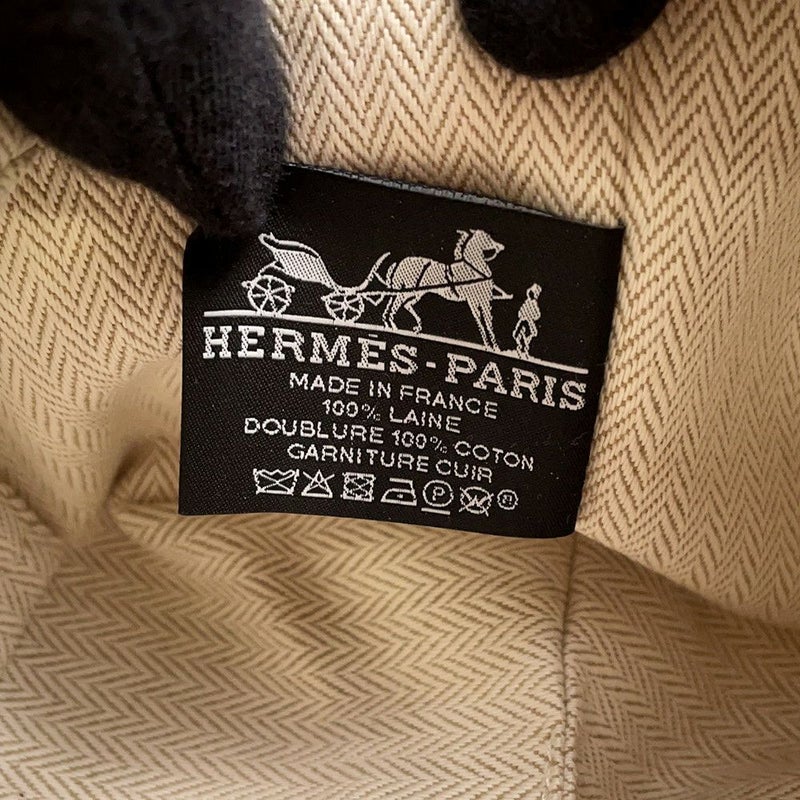 エルメス ポーチ ブリッド・ア・ブラックPM オカレ フォーヴ/シルバー金具 ウール HERMES ポーチ
