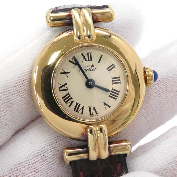 カルティエ マストコリゼ ヴェルメイユ SM 590002 Cartier 腕時計 クォーツ アイボリー文字盤