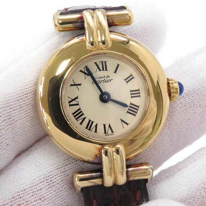 カルティエ マストコリゼ ヴェルメイユ SM 590002 Cartier 腕時計 クォーツ アイボリー文字盤