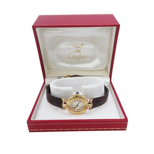 カルティエ マストコリゼ ヴェルメイユ SM 590002 Cartier 腕時計 クォーツ アイボリー文字盤