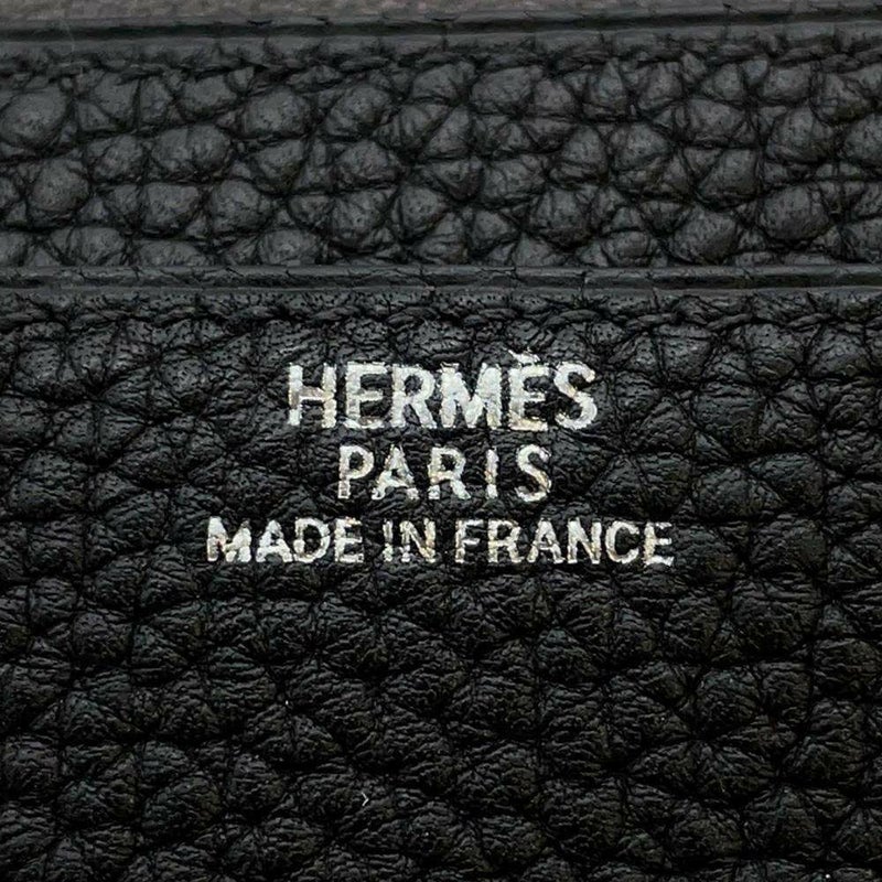 エルメス 長財布 ドゴンGM デュオ ブラック/シルバー金具 トゴ □H刻印 HERMES 財布 黒
