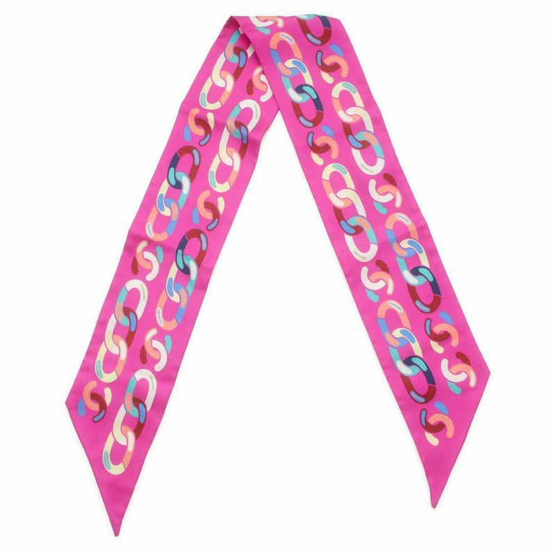 シャネル シュシュ スカーフ セット ココマーク チェーンモチーフ シルク CHANEL リボン ヘアアクセサリー ノベルティ