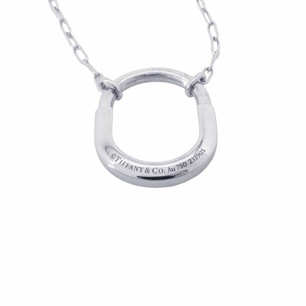 ティファニー ネックレス ティファニーロック ペンダント ミディアム K18WG 72342275 Tiffany&Co.