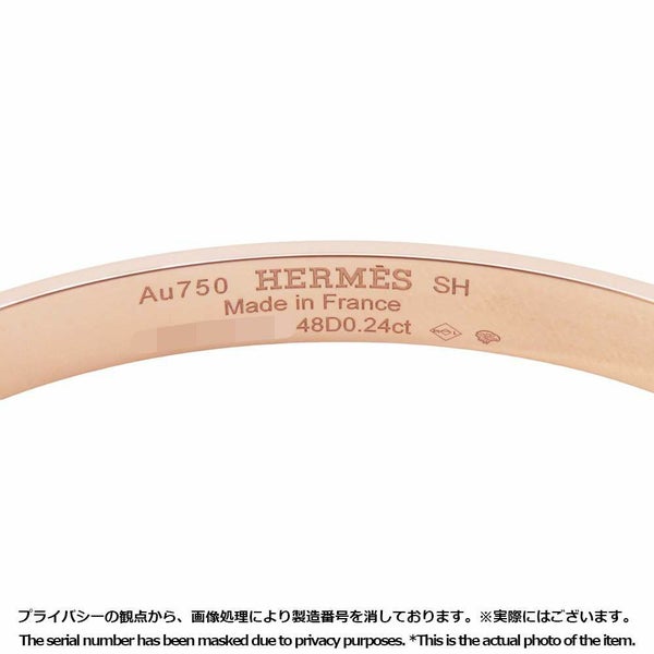 エルメス ブレスレット コリエ・ド・シアンPM ダイヤモンド 48P 0.24ct K18PG サイズSH HERMES バングル ジュエリー