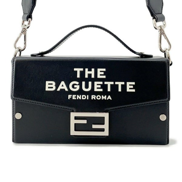 フェンディ ショルダーバッグ ソフトトランク バゲット レザー 7VA565 FENDI マークジェイコブスコラボ 黒