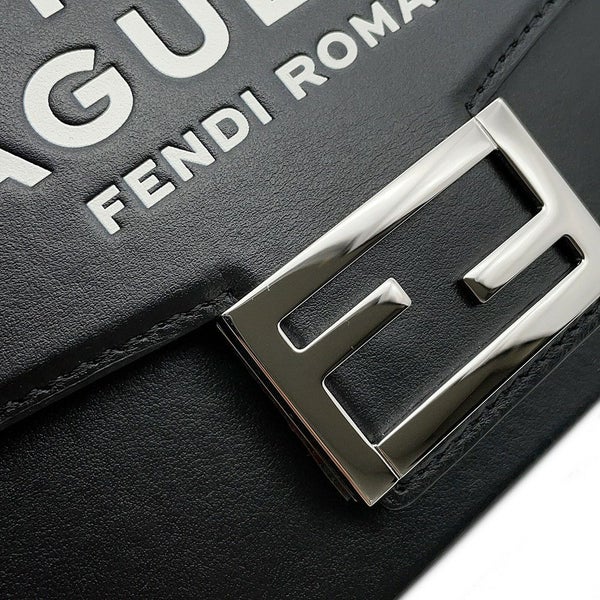 フェンディ ショルダーバッグ ソフトトランク バゲット レザー 7VA565 FENDI マークジェイコブスコラボ 黒