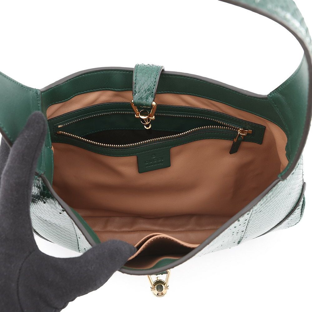 GUCCI ジャッキー ミディアムショルダーバッグ ホーボーパイソングリーン グッチ ショルダーバッグ ジャッキー ホーボーバッグ ミディアム