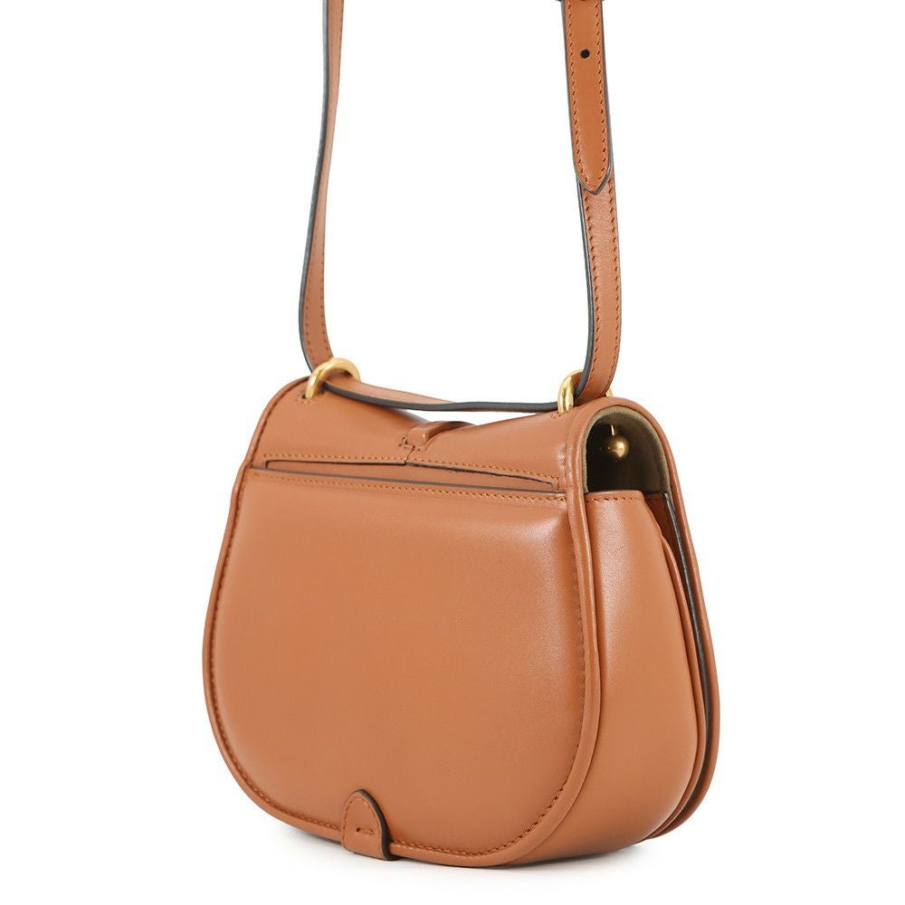 極美品◇FENDI フェンディ 8BS082 カモン スモール FFロゴ金具付き レザー サッチェルバッグ ショルダーバッグ ブラウン ゴールド金具 保存袋付き イタリア製 レディース FENDI（フェンディ） ショルダーバッグ C MON SMALL カモン スモール