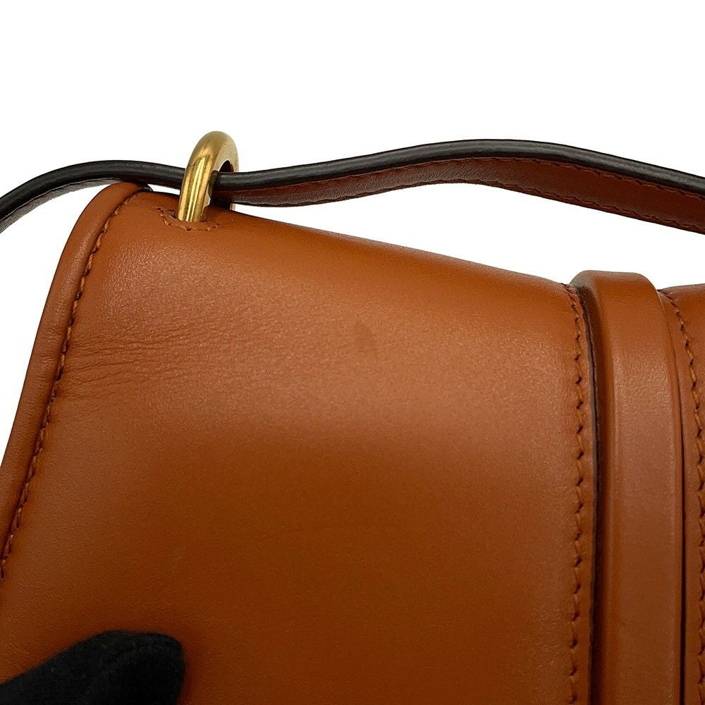 極美品◇FENDI フェンディ 8BS082 カモン スモール FFロゴ金具付き レザー サッチェルバッグ ショルダーバッグ ブラウン ゴールド金具 保存袋付き イタリア製 レディース FENDI（フェンディ） ショルダーバッグ C MON SMALL カモン スモール