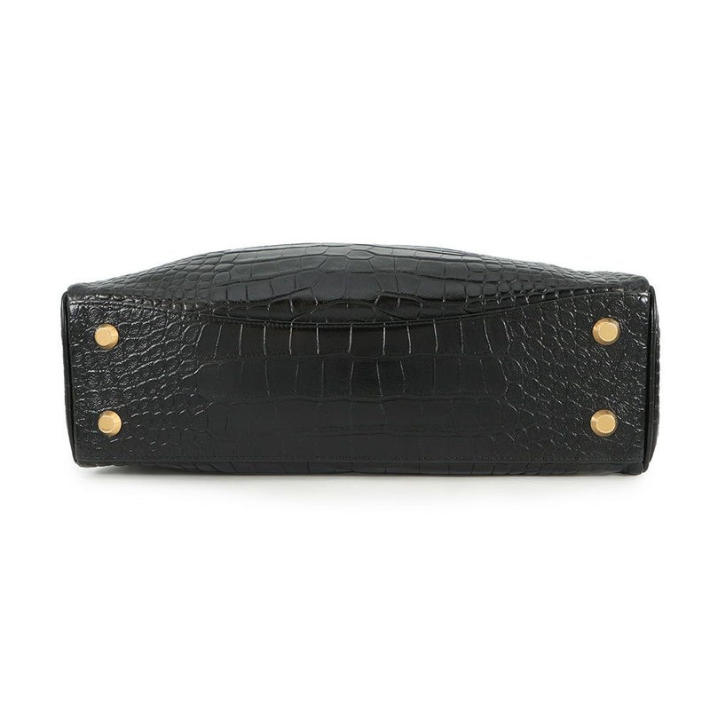 バレンシアガ ハンドバッグ ロデオ ミディアム クロコダイル型押し 789772 BALENCIAGA 2wayショルダーバッグ 黒