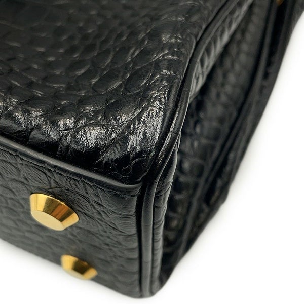 バレンシアガ ハンドバッグ ロデオ ミディアム クロコダイル型押し 789772 BALENCIAGA 2wayショルダーバッグ 黒